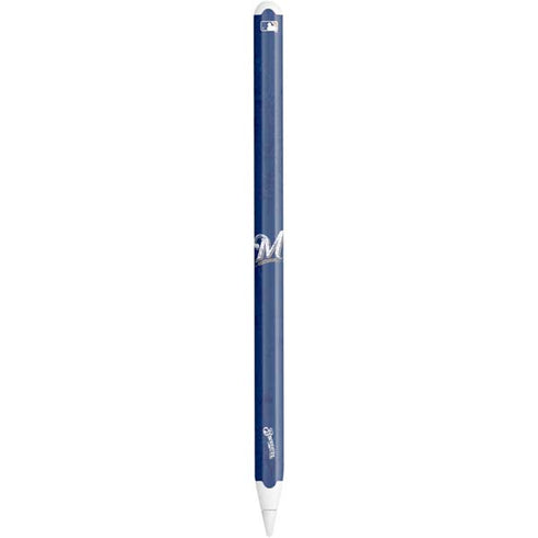 MLB Milwaukee Brewers - Solid Distressed Apple Pencil (2nd Gen 2019) Skin